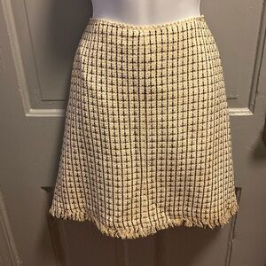 Black and White Tweed Skirt